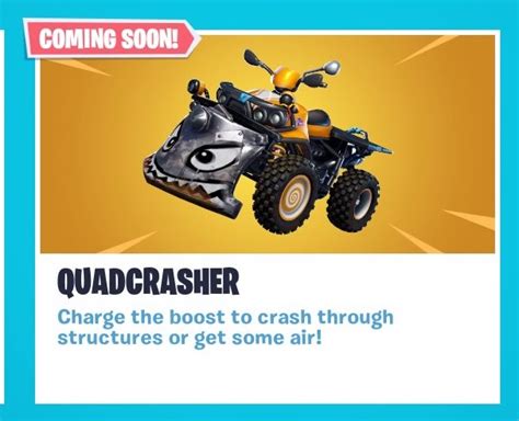 Quadcrasher was an atv vehicle in battle royale. Fortnite's new vehicle, the Quadcrasher, will let you ...