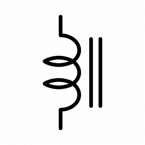 Inductor Iron Core Electrical Electronic Circuit Component Icon Download On Iconfinder