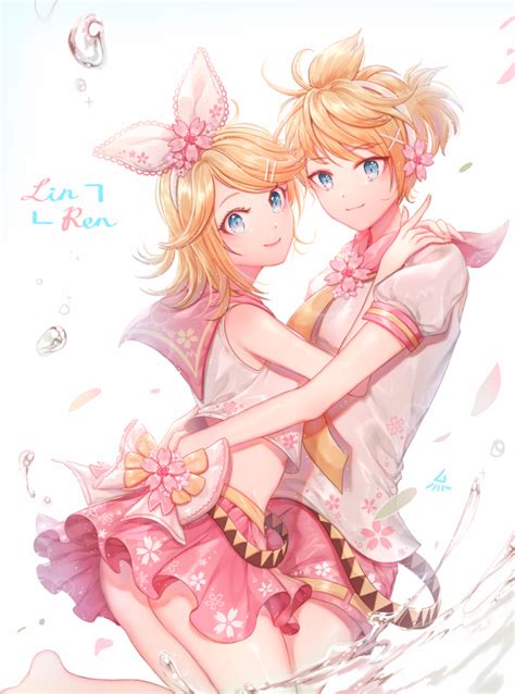 Kagamine Rin And Kagamine Len Vocaloid Drawn By Ozzingo