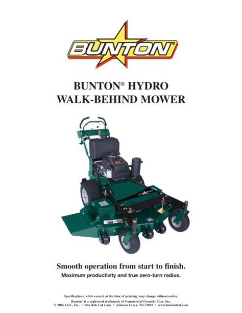 Bunton Hydro Walk Behind Mower