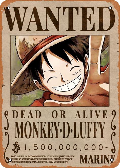 Buy Luffy Bounty Wanted Poster One Piece Wanted Bounty Retro Wall Decor