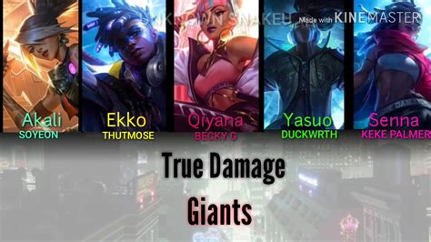 True Damage Giants League Of Legends Color Coded Lyrics Youtube