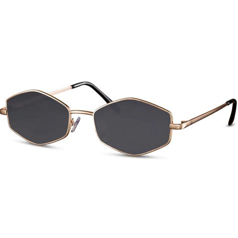 satın alın vintage small rectangle sunglasses women men retro trendy square metal frame sun