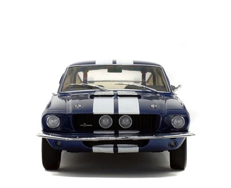 Shelby Gt500 Nightmist Blue And Light Grey Stripes 1967 Solido