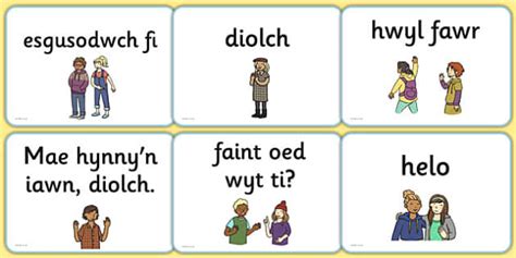 Simple Welsh Phrases A5 Flashcards Twinkl Resources Wales