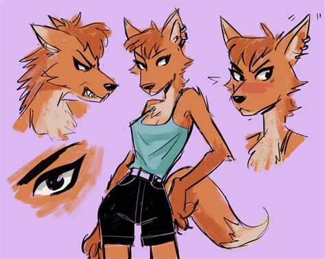 Unnamed Anthro Fox Girl Sketches By Huniemustard On Deviantart