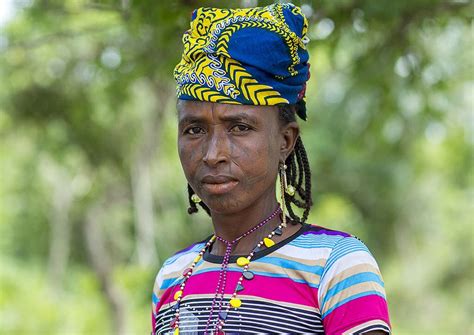 Benin West Africa Gossoue A Beautiful Tattooed Fulani Peul Tribe