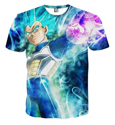 Launchdb T Shirt Dragon Ball Vegeta Dragon Ball Vegeta Blue Ssgss Anime T Shirt Game Geek