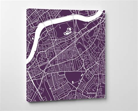 Battersea England Street Map Print Custom Wall Map From Our