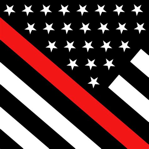The Thin Red Line Flag Digital Art By Jared Davies Pixels