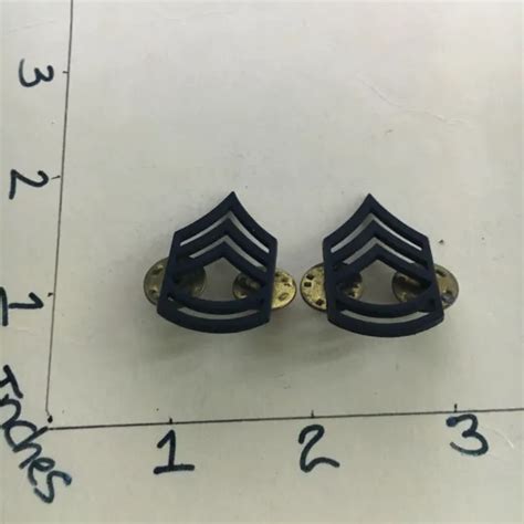 Set Of Us Army E 7 Sergeant First Class Regulationissued Black Pin Sfc