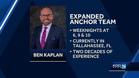 Kcci 8 News Expands Evening Anchor Team With Ben Kaplan Laura Terrell