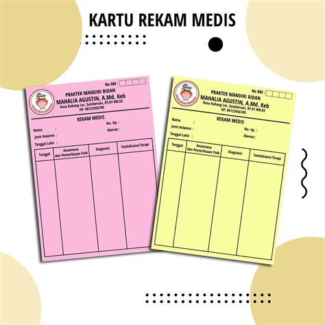 Jual Cetak Custom Kartu Rekam Medis Kartu Status Pasien Medical