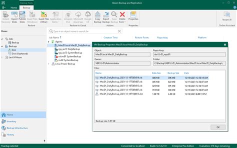 Viewing Veeam Agent Backup Properties Veeam Agent For Mac User Guide