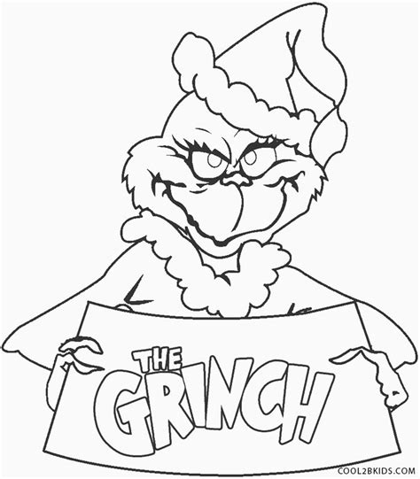 The grinch coloring page coloring home. Free Printable Grinch Coloring Pages For Kids