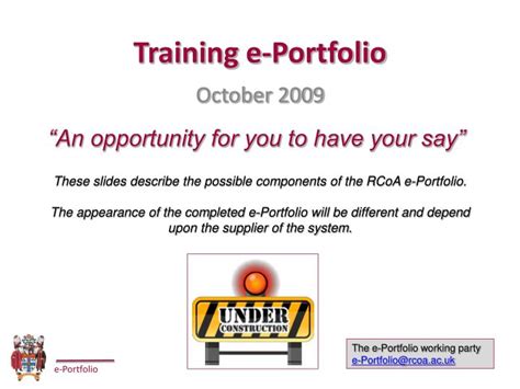 Ppt Training E Portfolio Powerpoint Presentation Free Download Id