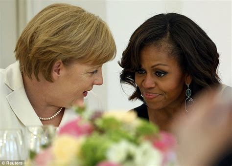 Michelle Obama Rubs Weary Presidents Forehead At State Dinner After Berlin Speech Daily Mail
