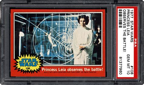 1977 Star Wars Princess Leia Observes The Battle Psa Cardfacts®
