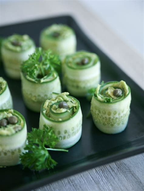 Cucumber Rolls With Creamy Avocado Raw Vegan Recipes Vegetarian