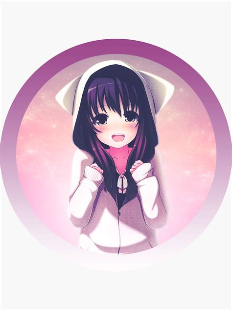 Cute Anime Girl Sticker By Aikeno Redbubble