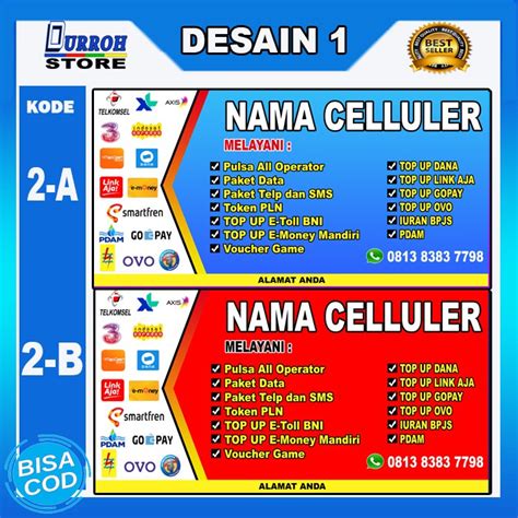 Spanduk Banner Konter Cell Celluler Desain 2 Shopee Indonesia