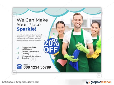 Cleaning Service Promotional Marketing Eddm Postcard Template Graphic