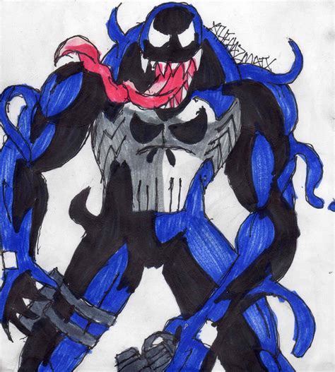 Punisher Venom Again By Chahlesxavier On Deviantart