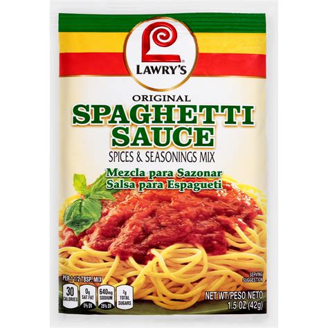 Lawry S Original Spaghetti Sauce Spices Seasonings Mix 1 5 Oz Pack