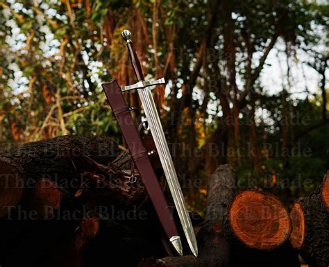 Custom Handmade Battle Ready Sword Raven Longsword Medieval Sword