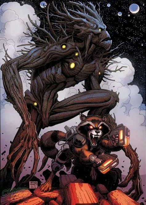 Rocket And Groot By Art Adams Guardians Of The Galaxy Groot Guardians Comics