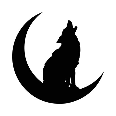 Black Wolf Howling To The Moon Silhouette Wolf Silhouette Moon