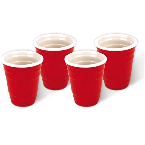 4pk Mini Red Solo Cup Cups Shot Glasses Party Glass Set 4 Novelty