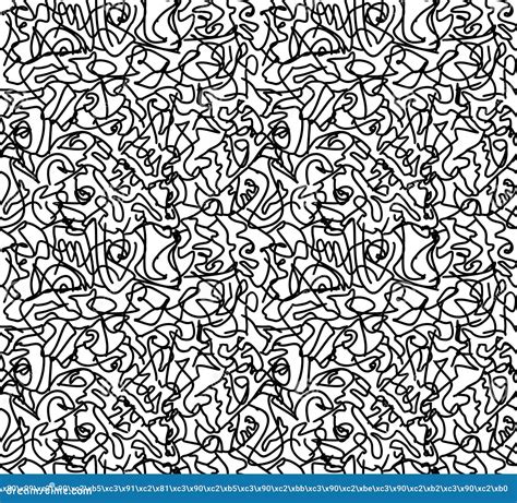 Abstract Vector Seamless Texture Of Intricate Lines Stock Vector