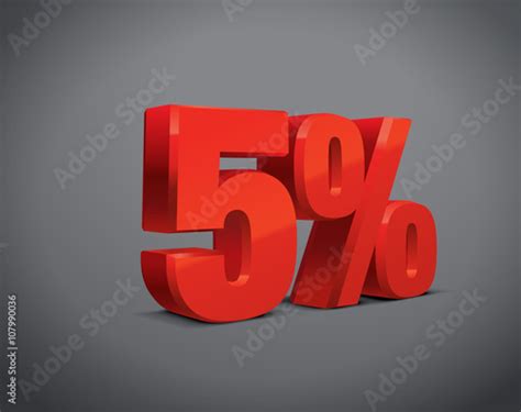 5 Percent Off Sale Background Object 3d Eps10 Vector 스톡 이미지 로열티프리 벡터 파일