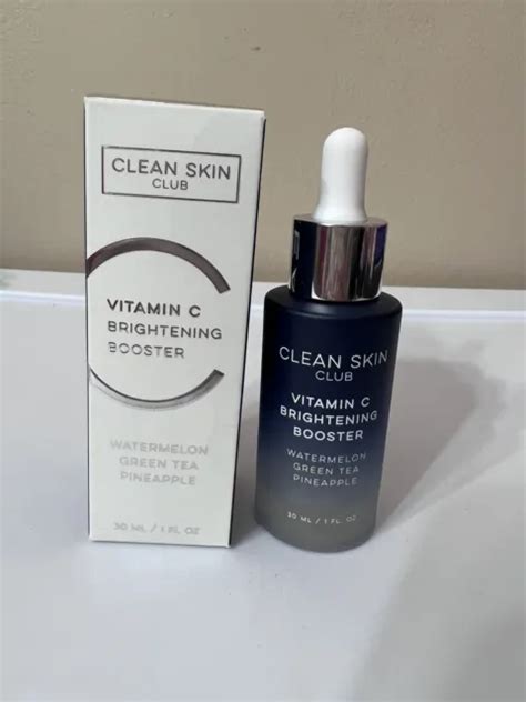 Clean Skin Club Vitamin C Brightening Booster And Serum 1 Fl Oz 30 Ml