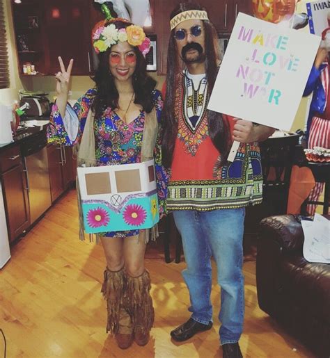 Hippies Couples Costume Hippie Costume Halloween Couple Halloween Costumes Diy Halloween