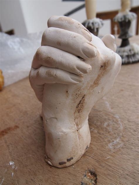 Plaster Sculpture Made From Alginate Cast Body Project Art