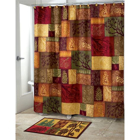 Adirondack Pine Shower Curtain Greengold Avanti Rustic Shower
