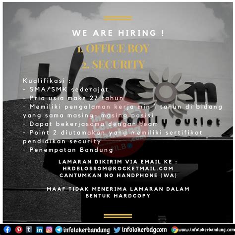 Other jobs related to lowongan kerja freelance untuk usia 50 tahun keatas cari cari lowongan kerja freelance untuk bagian pajak dan akuntansi di jakarta , lowongan kerja freelance untuk pelajar , lowongan kerja freelance untuk siswa masih bersekolah bandung 2014 , info lowongan kerja freelance untuk driver di bulan november 2015 , lowongan. Lowker Usia 46 Tahun / Lowongan Kerja Blossom Family Outlet Bandung November 2020 Info Loker ...