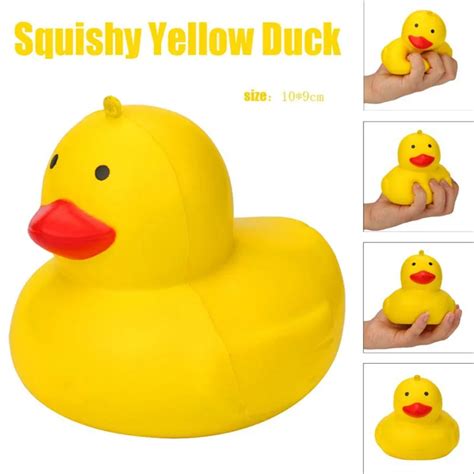 Large Kawaii Yellow Duck Squishy Slow Rising Cartoon Doll Cream Scented Decompression Toys