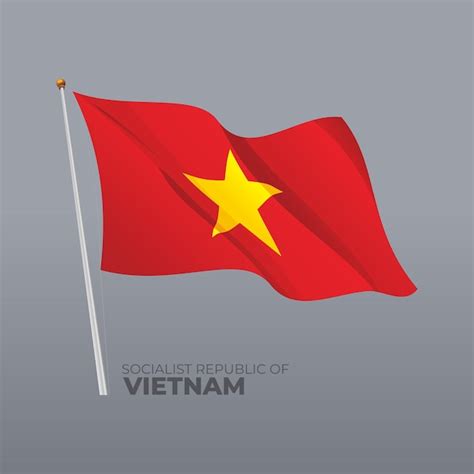 Premium Vector 3d Vector Vietnam National Waving Flag