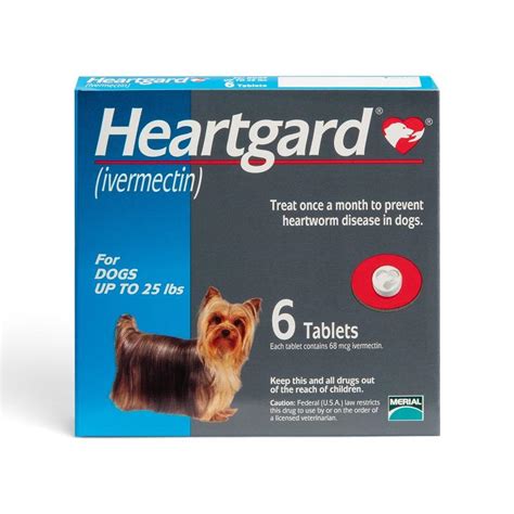 Heartgard (ivermectin) is given once a month year round for the prevention of heartworm disease. Heartgard Unflavored Tablets 6 Month Supply for Dogs | Allivet