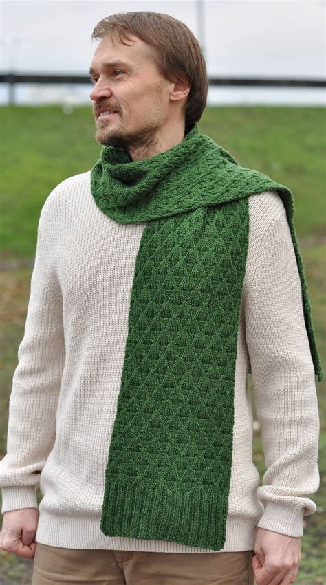 100 Merino Wool Green Wool Long Scarf For Men Mens Scarf Wool Scarf