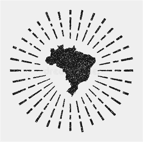 Sello Del Vintage Del Mapa Del Brasil Ilustración Del Vector