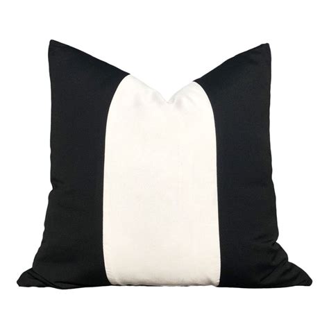 Sunbrella Black And White Striped Outdoor Pillow Designer Etsy