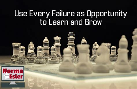 Use Every Failure As Opportunity To Learn And Grow Norma Esler