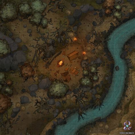 Dr Mapzo Is Creating Tabletop RPG Maps And Tokens Patreon Tabletop Rpg Maps Forest Camp