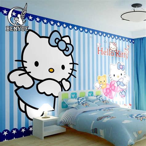 Bedroom beautiful hello kitty bedroom decor ideas with hello. Free shipping Custom size Children's Room hello Kitty ...