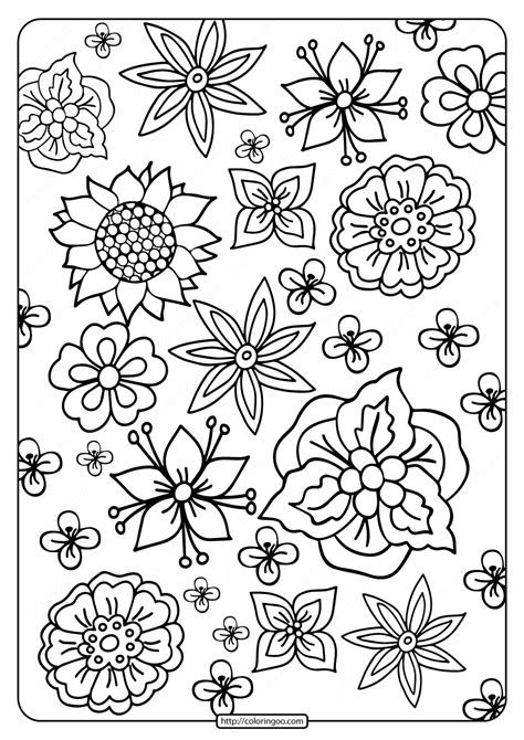 29 Best Ideas For Coloring Easy Flower Coloring Pages