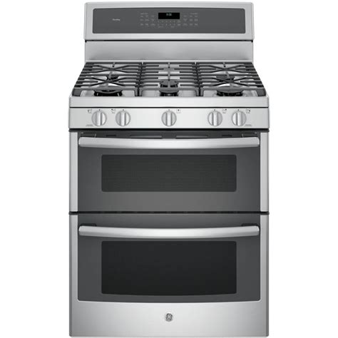 Ge Profile 30 In 68 Cu Ft Double Oven Gas Range With Self Cleaning